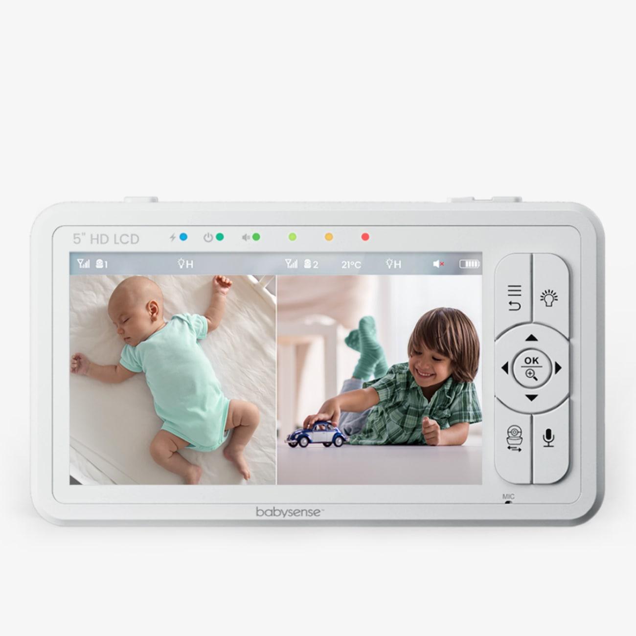  Babysense 5.5” 1080p Full HD Split-Screen Baby Monitor