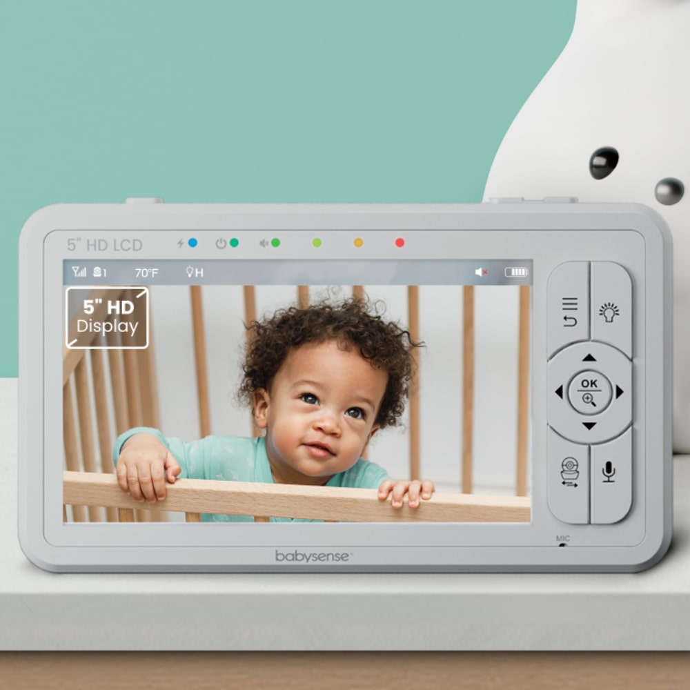 Babysense HD S2: video baby monitor with 2 cameras, non wifi, split Sc