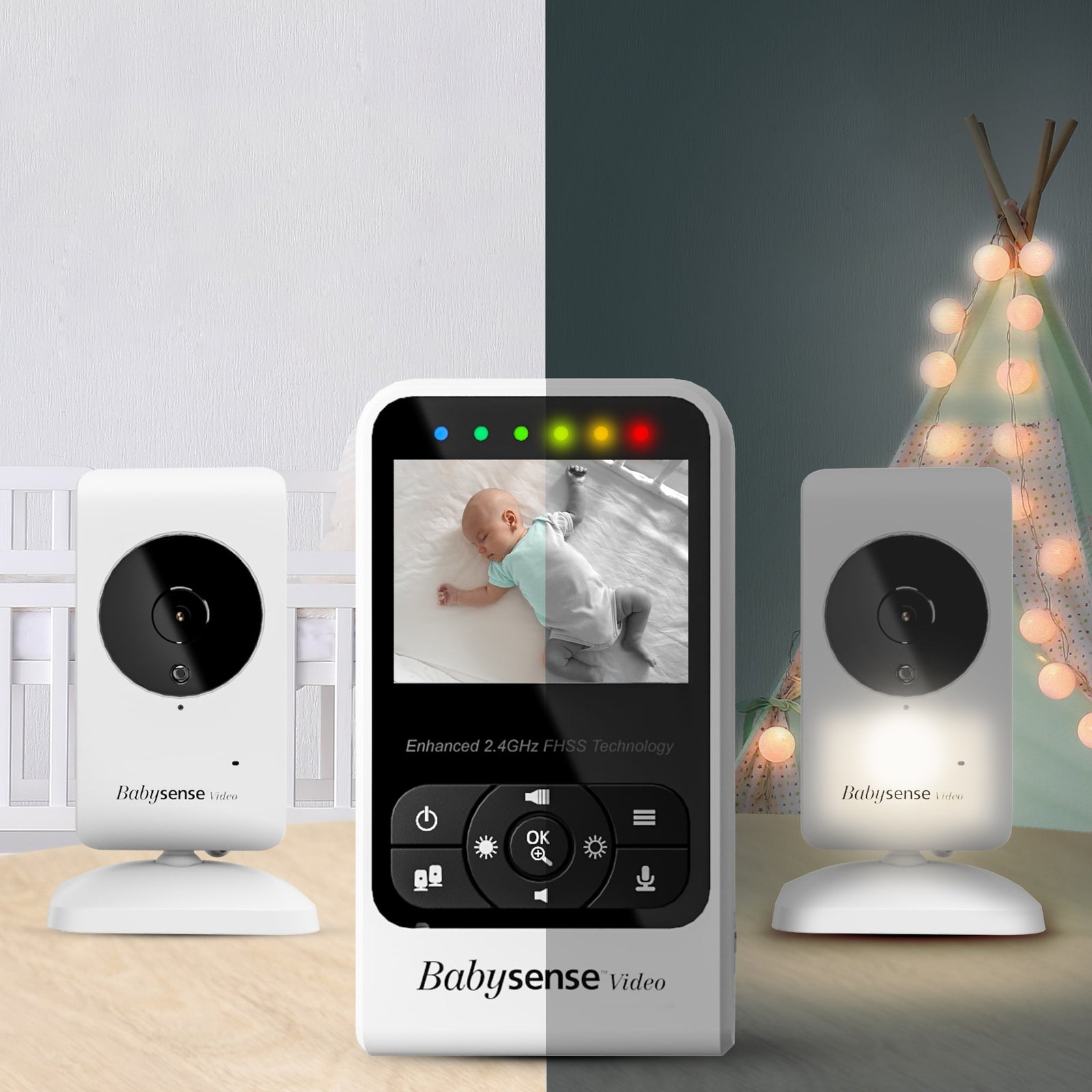 Babysense 7 & V24R Bundle: Compact Baby Monitor with Camera