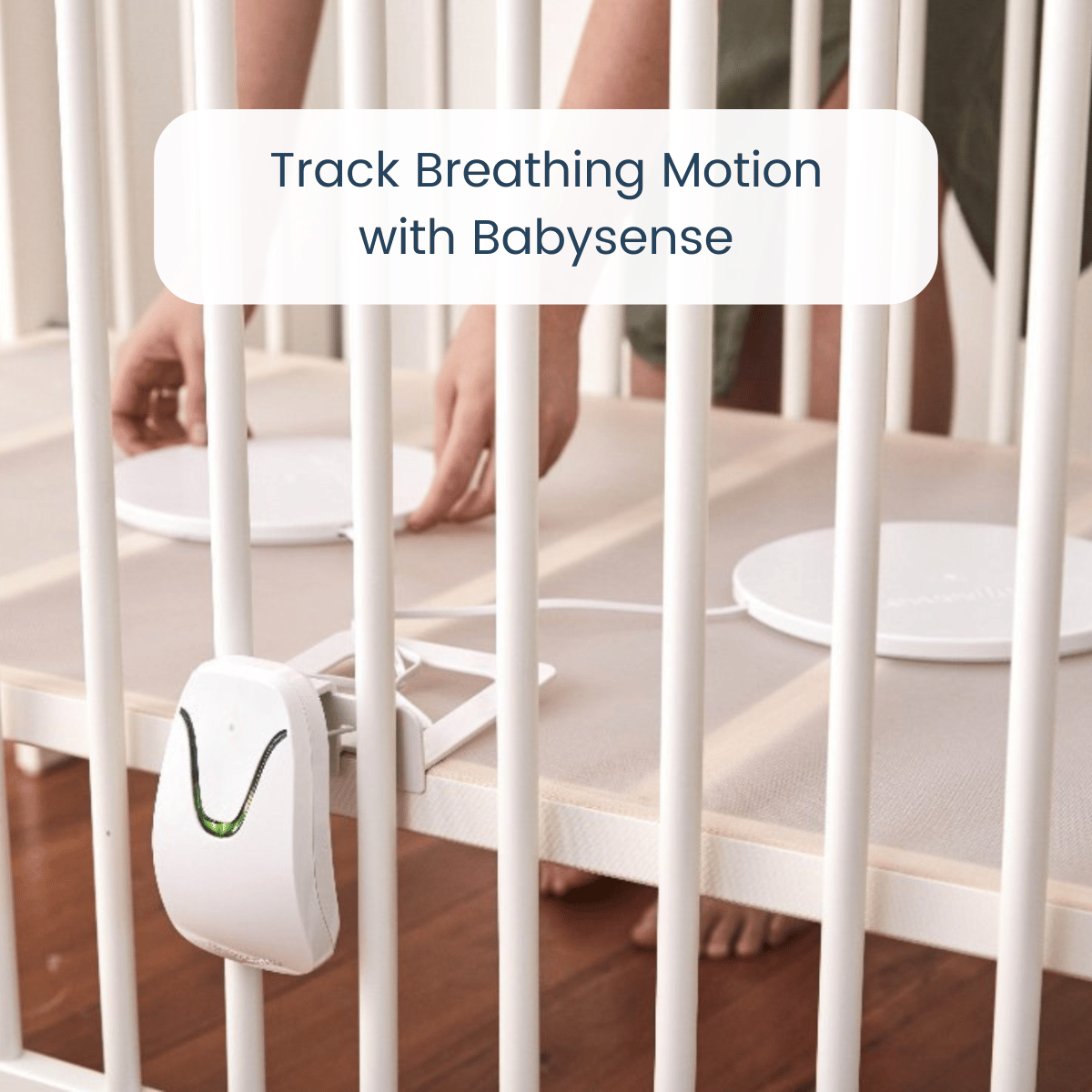 Babysense 2 - in - 1 Monitoring Set: Video Baby Monitor with 2 Cameras, Split Screen, Night Light & Sound Machine + Breathing Motion Detection & Safety Alerts - Babysense