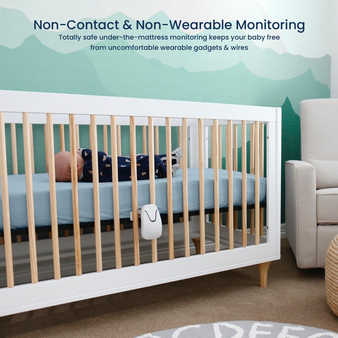 Babysense 2 - in - 1 Monitoring Set: Video Baby Monitor with 2 Cameras, Split Screen, Night Light & Sound Machine + Breathing Motion Detection & Safety Alerts - Babysense