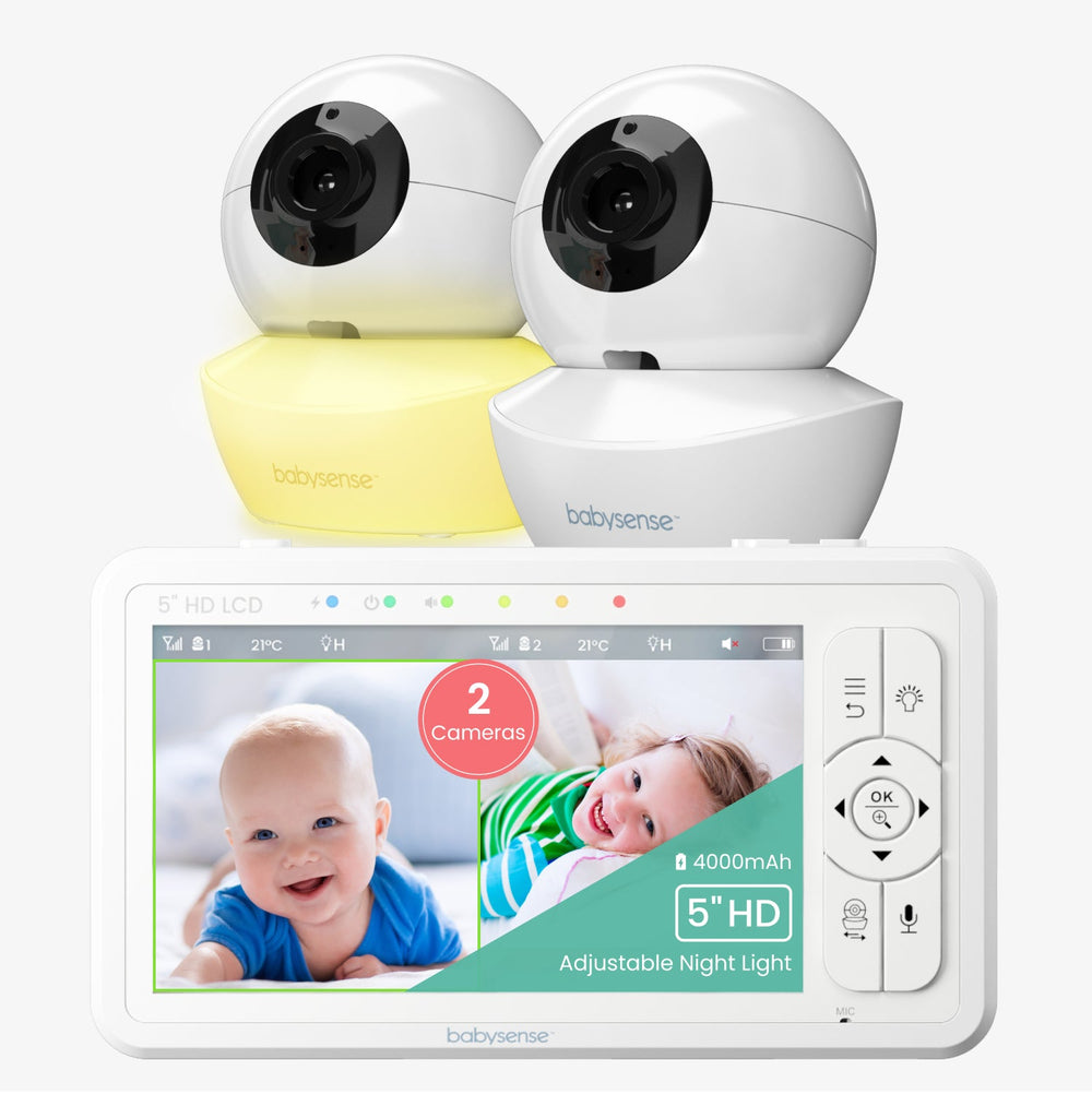 Babysense HD Split-Screen 2-Camera Baby Video Monitor