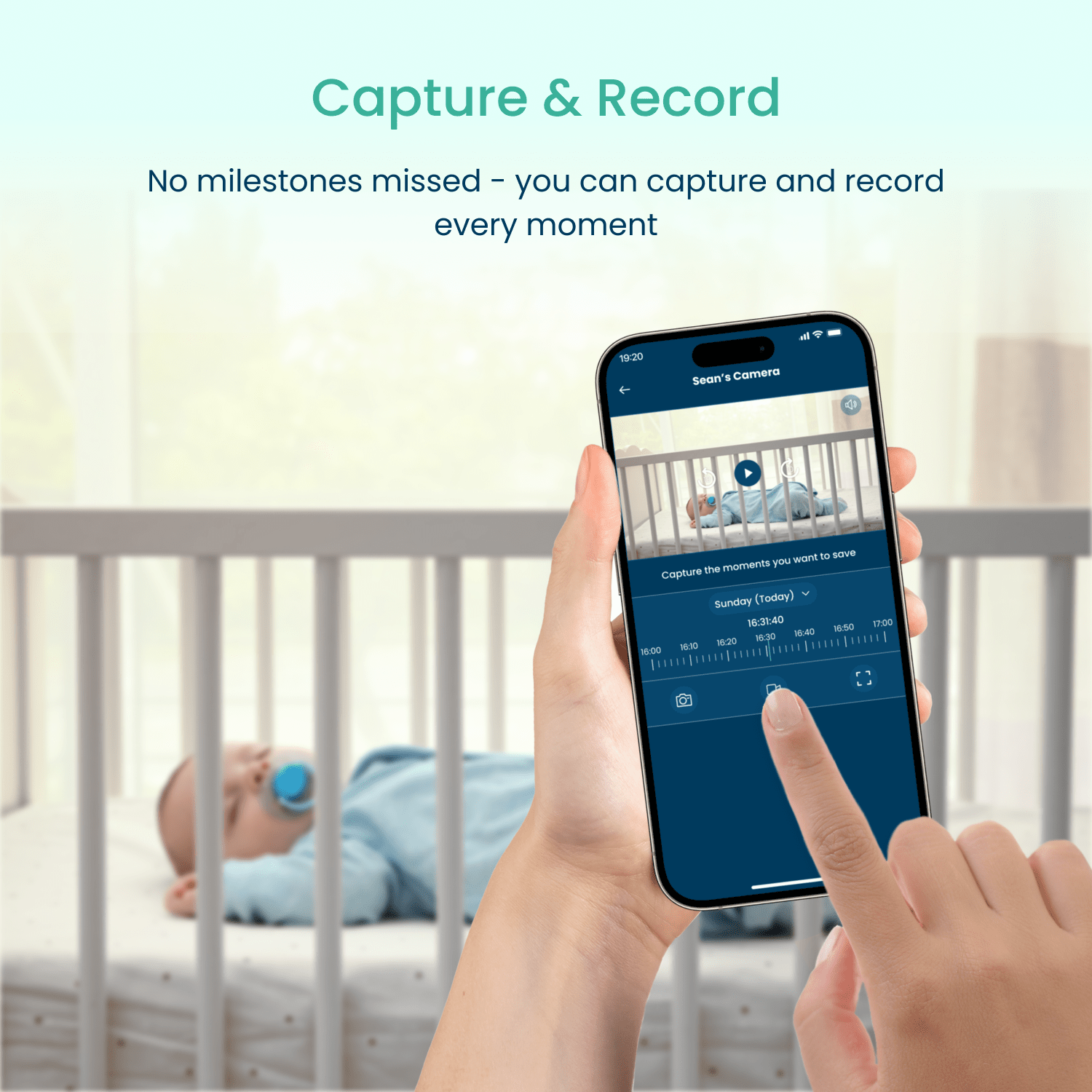 Babysense Total Sleep & Monitoring Solution: 3MP WiFi HD Camera + Baby Breathing Motion Tracking, Both Connected to One App - Babysense