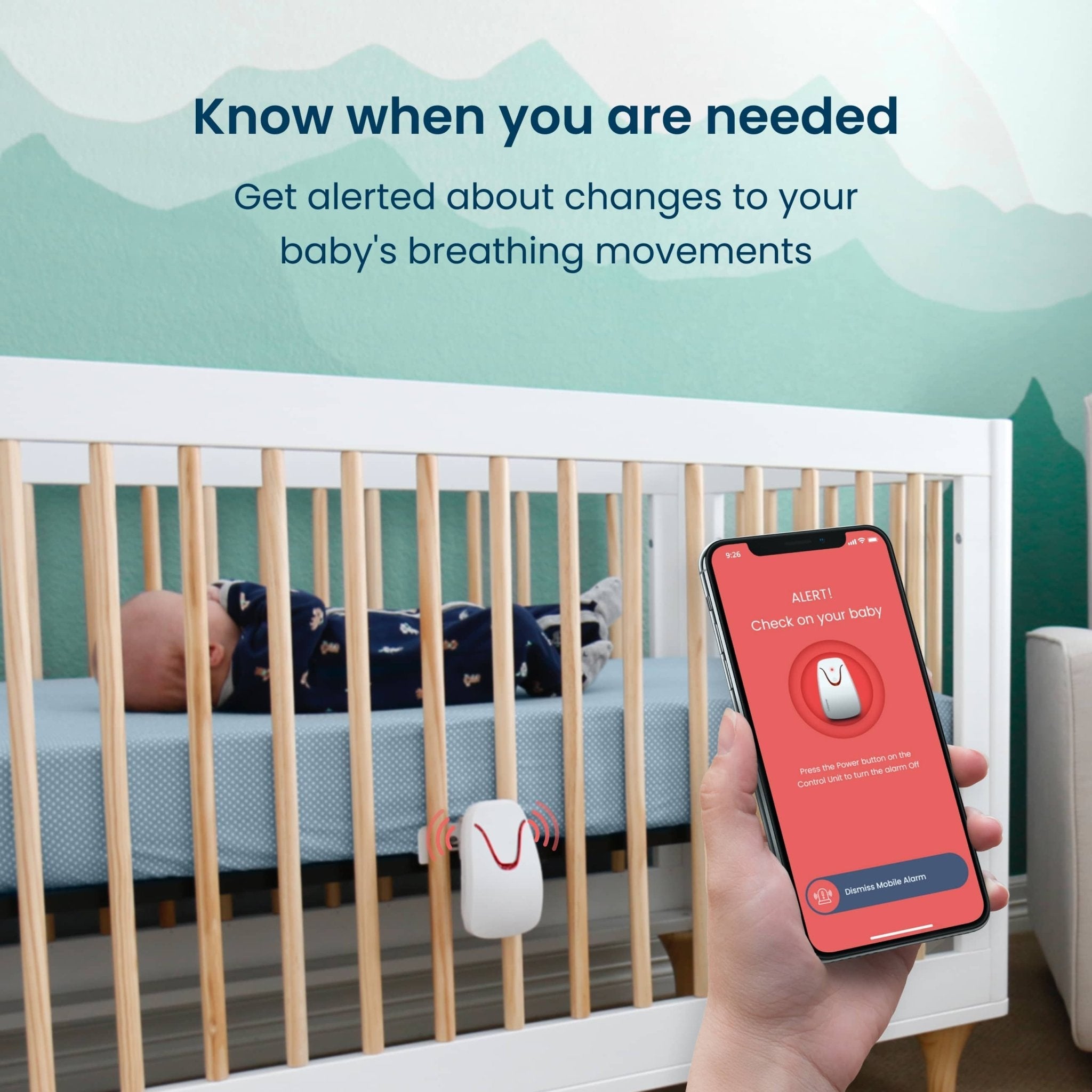 Babysense Total Sleep & Monitoring Solution: 3MP WiFi HD Camera + Baby Breathing Motion Tracking, Both Connected to One App - Babysense